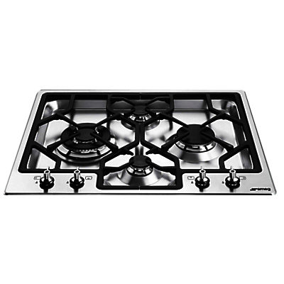 Smeg PGF64-4 Gas Hob, Stainless Steel Smeg PGF64-4 Gas Hob, Stainless Steel